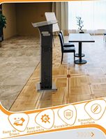 Podio de acrílico de pie, soporte de atril de acrílico transparente y soporte de letrero, muebles acrílicos, púlpito de Iglesia