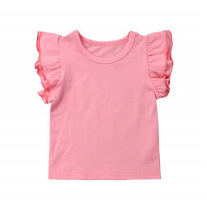 Camiseta de Algodón para Bebé Niña con Volantes en los Hombros, Ajuste Ceñido, Oferta Especial - Product Image 6