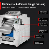 Machine à presser la pâte automatique commerciale à cycle continu, plieuse industrielle pour pizza et pain, en acier inoxydable