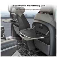 Table pliante de luxe pour voiture, accessoires de modification intérieure en métal et ABS pour le carnaval, avec tension 12V