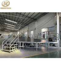 Plateforme de scène circulaire en aluminium à hauteur réglable certifiée TUV pour les spectacles