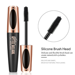 Cils volumineux en fibres de soie noires, résistants à l'eau, vegan, longue tenue, anti-bavures, <span class=keywords><strong>Macfee</strong></span> 4D, best-seller - Product Image 4