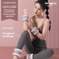 Ensemble de poids de cheville réglables professionnels en sable de fer 0,3-2 kg avec sangle en nylon pour la marche, la course et l'entraînement physique