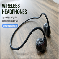 Nouveaux écouteurs sans fil à conduction osseuse Bluetooth 5.0 avec commande vocale, conception tour de cou sans pression, résistance à l'eau pour la vie quotidienne et les sports (moins de 3 heures)