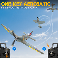 RTS VOLANTEX 76112 Avión RC de Ala Fija Spitfire Modelo de Avión de Combate Británico de la Segunda Guerra Mundial 2.4G 4CH Radio Control para Exteriores Juguetes de Regalo