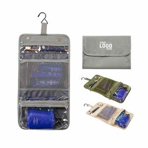 Wholesale Custom Logo Small Travel Toiletries Organizer Bag Oxford Material Fashion Cosmetic <b>Makeup</b> Bag - Product Image 2