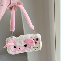 Nouvelle Arrivée Coque de Téléphone en TPU Souple Antichoc avec Protection Anti-Collision Motif Dessin Animé pour iPhone 16 17 Pro Max Housse Adorable en Peluche Cochon