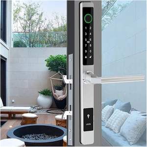 Capteur avant Rfid empreinte digitale numérique étanche porte extérieure balançoire étroite en aluminium TTLock Wifi serrure intelligente pour porte coulissante - Product Image 1