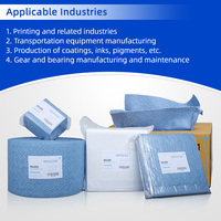 WIPESTAR Schmelzgeblasene PP Quadratische Industrielle Wischtücher 70gsm Blaue Rindenstruktur Umweltfreundliche Schnell Ölabsorbierende Reinigungstücher