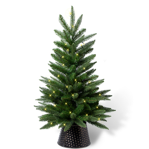 Haute qualité vert floqué neige aiguille pin en pot arbre de noël intérieur maison décorations créatives Arbol De Navidad Arboles - Product Image 2