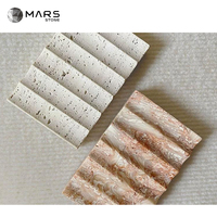 Personalizado Beige travertino decoración del hogar Mesa mármol travertino joyería bandejas Snack nueces y plato de fruta