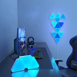 LED Triangular Quantum Lamp RGB <b>Wall</b> Lamp Smart Pickup Rhythm Background <b>Light</b> for Bedroom Bedside Night <b>Light</b> Office Decoration - Product Image 4