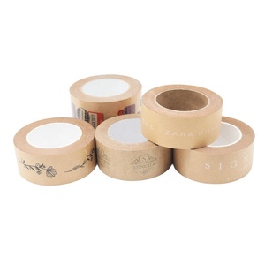 Tùy chỉnh in logo nước kích hoạt gia cố tráng keo Carton Đóng Gói dính giấy & phim Kraft băng giấy cho hộp niêm phong - Product Image 4