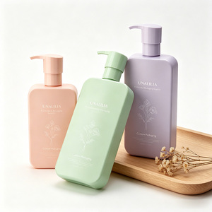 Wholesale 8oz 10oz 16oz PE Flat <strong>Lotion</strong> <strong>Pump</strong> <strong>Bottle</strong> <strong>Bulk</strong> - Custom Empty Plastic Container for Body Wash Hand Soap OEM Packaging - Product Image 5