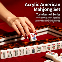 Nouvel Arrivage 2026 – Ensemble de Mahjong Style Américain 166 Pièces avec Tuiles en Acrylique, 4 Joueurs, Supports Tout-en-un, Jetons/Dés pour la Maison