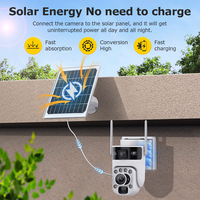 Caméra solaire CONDA 6MP avec zoom 20X, WiFi 4G, étanche IP66, double objectif, couleur intégrale, audio bidirectionnel, vision nocturne, grand angle, CCTV extérieur