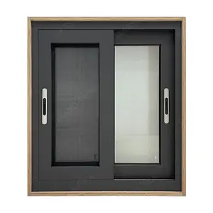 Portes et fenêtres coulissantes noires en verre du ghana, fenêtre coulissante motorisée en aluminium de guinée, bon marché - Product Image 1