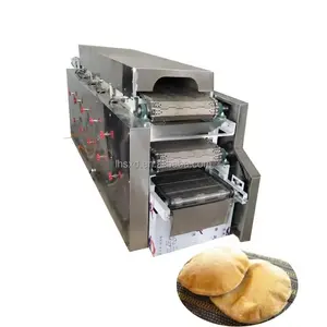 Horno de túnel Gas eléctrico Pita pan árabe Chapati tortilla túnel horno de panadería línea de producción de alimentos horno de cocción