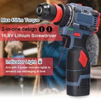 Mini perceuse sans fil 21V à batterie lithium, moteur sans balais, mandrin auto-serrant 1/2, couple max. 30 Nm, 1350 tr/min, pour la construction industrielle