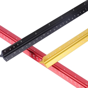 Thiết bị trường học kim loại Cai Trị nhôm quy mô tam giác Cai Trị 15cm 30cm Mitsubishi Cai Trị - Product Image 1