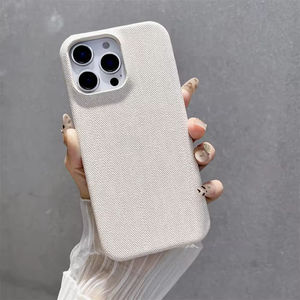 Funda Protectora de Alta Gama para 17 Pro Max, Media Funda con Diseño de Mezclilla, Cuero Genuino y PU, Antigolpes y Anti-Caídas, Personalizada - Product Image 4