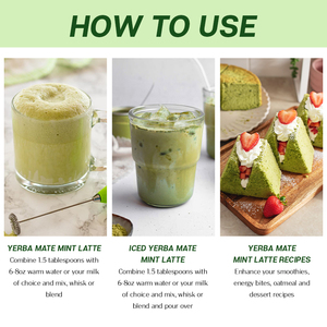 Té de Yerba <span class=keywords><strong>Mate</strong></span> de Marca Propia, Latte de <span class=keywords><strong>Menta</strong></span> con Matcha, Latte Instantáneo Sin Lácteos, Latte de Superalimentos, Latte de Té Instantáneo - Product Image 3
