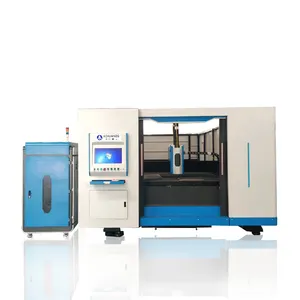 Mesin Pemotong Laser Serat CNC Akurasi Tinggi, Pemotong Alat Cukur Otomatis dengan Sistem PLC untuk Baja Tahan Karat dan Baja Karbon Membentuk