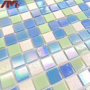 China fábrica precio al por mayor cristal azul esmaltado <span class=keywords><strong>piscina</strong></span> azulejo mosaico de vidrio - Product Image 6