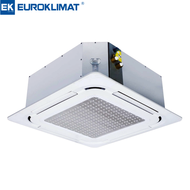 EK Cassette Fan Coil Unit Hvac System Ac Ceiling Four Way Cassette Split Type Air Conditioner FCU