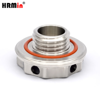 HRMin - Tapón de Rosca para Tanque de Aceite de Motor de Automóvil y Motocicleta, Color Plateado, Alto Rendimiento