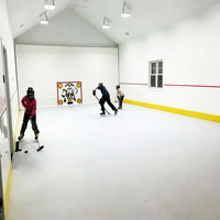 Patinoire synthétique mobile WLT UHMWPE 4x8 sur mesure, tapis de hockey autolubrifiant