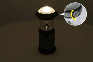 Lanterne de camping rechargeable à LED, 195 lumens, 6000K, lumière du jour, certifiée IP65, durable, alimentée par 4 piles AA, pour l'éclairage extérieur - Product Image 4