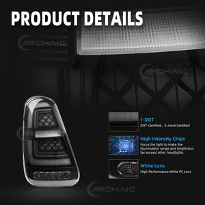 Feux arrière LED archaïques pour <span class=keywords><strong>Mini</strong></span> <span class=keywords><strong>Cooper</strong></span> R50 R52 R53 2001-2008, avec animation de <span class=keywords><strong>d</strong></span>émarrage et clignotants séquentiels, 12V - Product Image 6