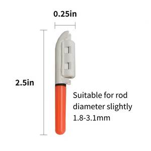 Canne à pêche électronique étanche en plastique bâton lumineux lumière LED amovible flotteur matériel nuit roche utile batterie <span class=keywords><strong>carpe</strong></span> - Product Image 3