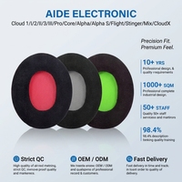 Pengganti bantalan telinga flanel profesional, untuk headphone Cloud1/I/2/II/3/III/Pro/Core/Alpha/Alpha S/Flight/Stinger/Mix/CloudX