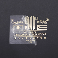 Autocollants de transfert DTF 3D en feuille d'or métallique pour emballages cadeaux de luxe, décalcomanies à texture métallique avec logo personnalisé imprimé