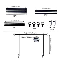 Support de tige de table avec pinces, support d'arche de ballon de table réglable en métal pour la décoration de fête de mariage