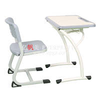 Mobilier scolaire Salle de classe Moderne Nouveau design Ergonomique Plastique Ensembles de bureau et chaise pour étudiants célibataires à vendre