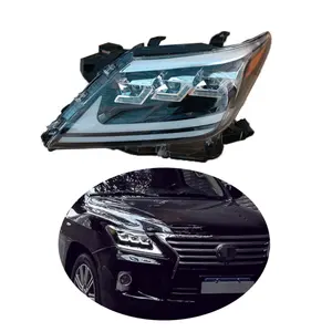 HW 2012-2015 Tuning Lamp 3 Lens Crystal Headlamp Replacement Headlight for Lexus LX570 2012-2015