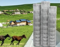 Fil d'acier galvanisé à haute résistance Bétail Cerf Cheval Cour Clôture 8ft Joint de charnière par rouleau Clôture de sécurité agricole écologique