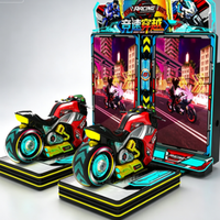 Máquina de Juego Arcade de Carreras de Motos para 2 Jugadores, Simulador de Carreras que Funciona con Monedas, Juego de Carreras para Interiores