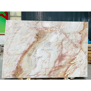 หินอ่อนลายยูงจามรีสีแดงขาวแบบเอ็กโซติก ขายดี ขัดเงาสำหรับตกแต่งภายในห้องนั่งเล่น ห้องรับประทานอาหาร ห้องครัว ห้องน้ำ - Product Image 5