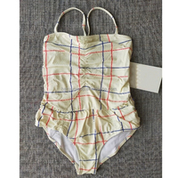 Vente en gros de bikini papillon en tissu texturé pour petite fille avec bretelles réglables ensemble de maillot de bain une pièce maillot de bain
