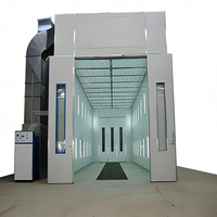 Cabine de peinture automobile économique à système de rideau d'eau et éclairage LED, certifiée CE, directement de l'usine