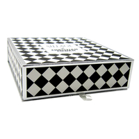 Boîtes cadeaux en papier pliables noires avec fermeture magnétique, emballage en carton recyclé avec logo personnalisé fait à la main, pour chaussures et vêtements