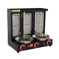 Barbecue à gaz commercial à trois têtes en acier inoxydable de haute qualité pour les fournitures d'hôtel et de restaurant du Moyen-Orient