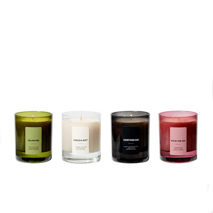 custom private label unique candle vessels clear empty luxury glass ...