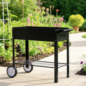 VERTAK Elevated Raised Garden Bed with <b>Wheels</b> Metal Planter Box Outdoor for Vegetables Herbs Flowers - Product Image 1