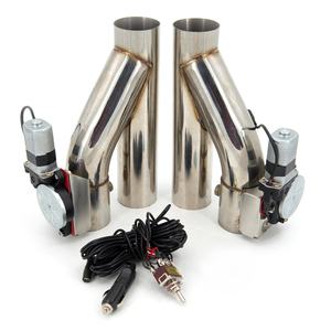 Valvola di Scarico Doppia per Auto in Acciaio Inox 304 da 2,5 Pollici con Controllo a Interruttore PP-DYY25S - Product Image 1