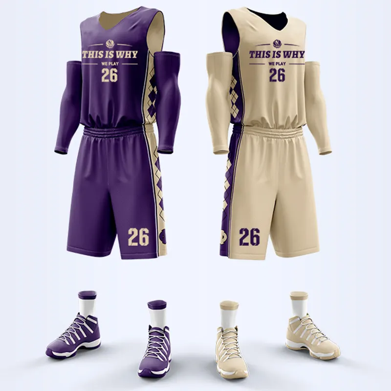 Maglia da basket reversibile professionale OEM uniforme da basket personalizzata traspirante per la competizione